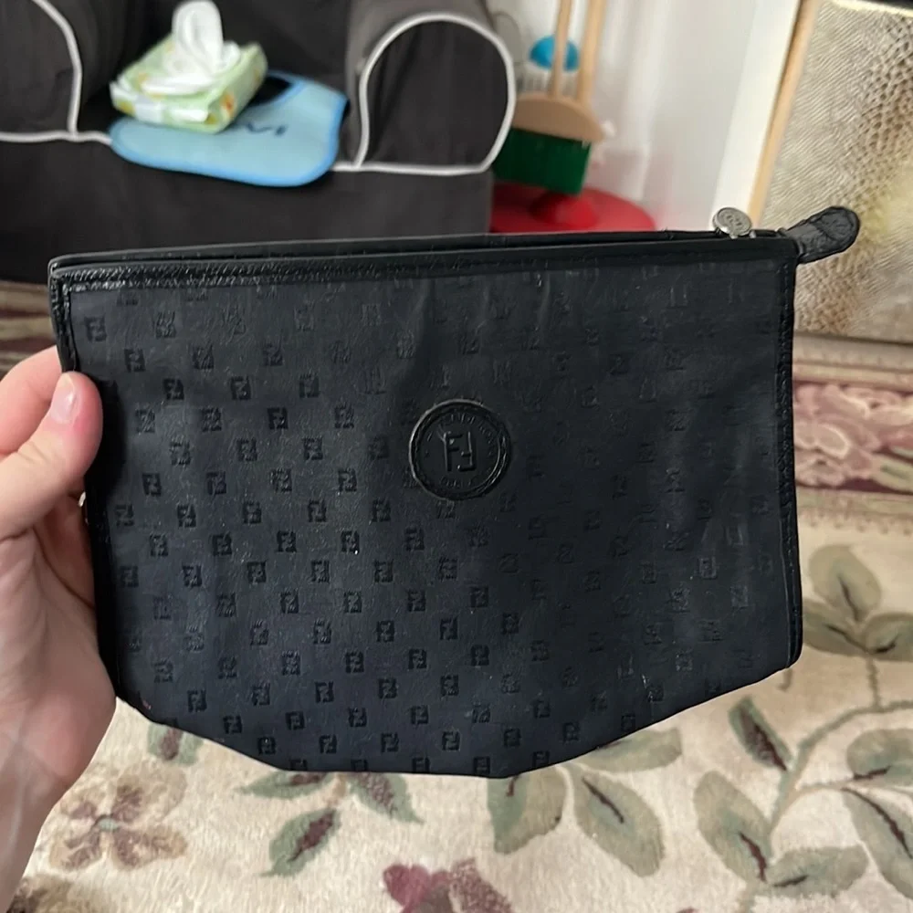 Fendi authentic black make up bag
